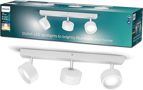 Detalle de Philips Barra Bracia con 3 Focos, Luz Cálida 2700K