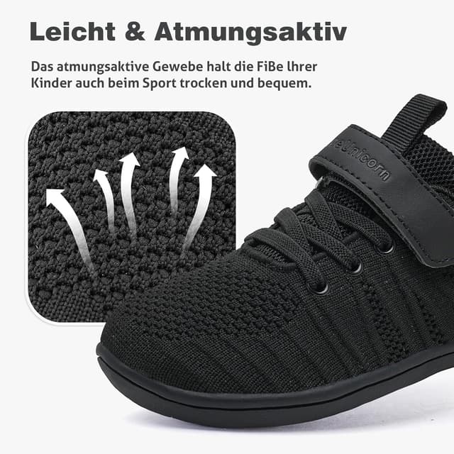 Detalle de IceUnicorn Hausschuhe Kinder als Barfußschuhe – leichte, atmungsaktive Minimal-Sportschuhe für die Halle