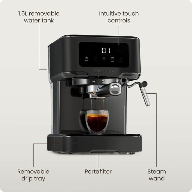 Thumbnail 5 de Chefman CraftBrew Espresso Machine 1.5L