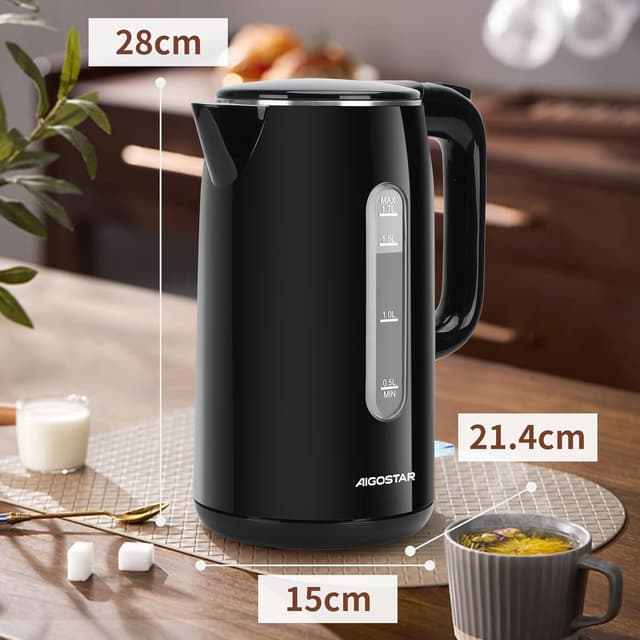 Thumbnail 8 de Aigostar Lydian ☕ Hervidor de agua eléctrico, 1,7L, acero inoxidable