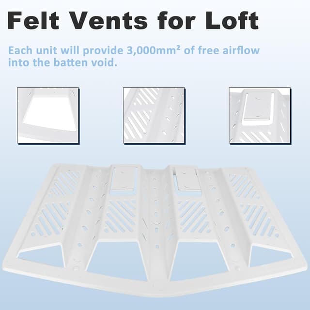 Thumbnail 3 de 12 Felt Lap Vents for Loft Ventilation