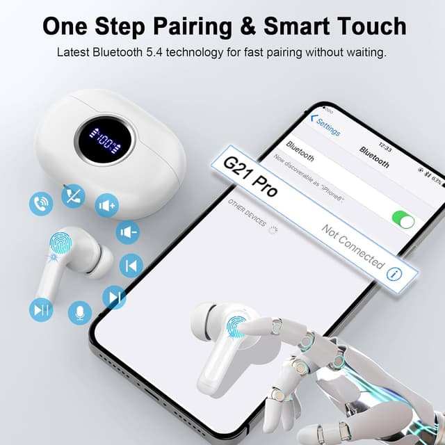 Thumbnail 6 de Rinsmola Wireless Earbuds 36H playtime