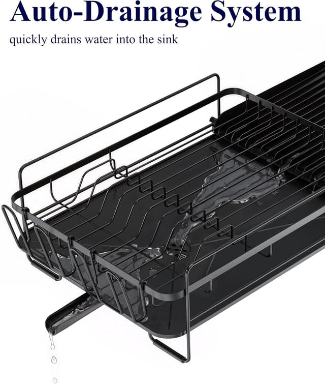 Thumbnail 4 de Kitsure Large Dish Drying Rack Extendable