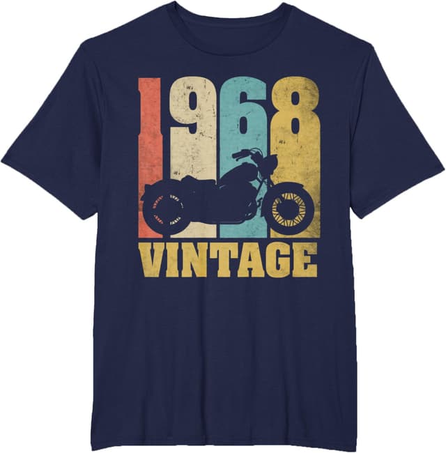 Detalle de 57 Compleanno Motociclette T-Shirt Vintage 1968
