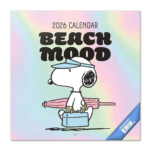 Detalle de Grupo Erik Calendario 2026 pared Snoopy 30x30 cm 🗓