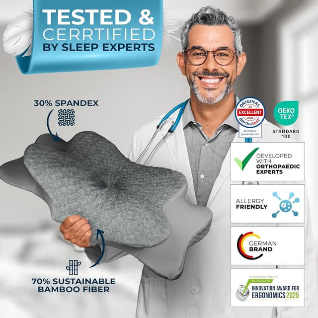 Thumbnail 5 de Glückstoff Orthopedic Neck Pillow for All Sleep Types
