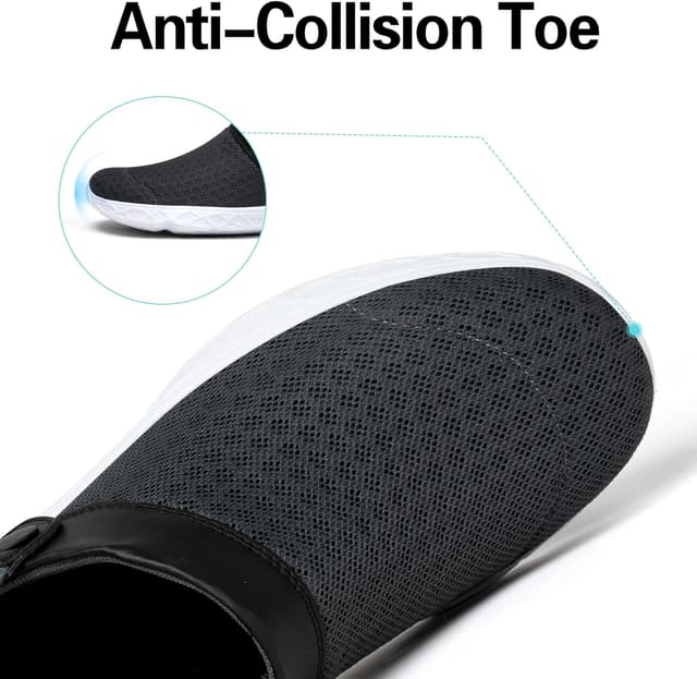 Detalle 2 de SAGUARO Unisex Clogs & Gartenschuhe als Sommer-Hausschuhe – atmungsaktive Mesh-Sandalen (Gr. 36–48)