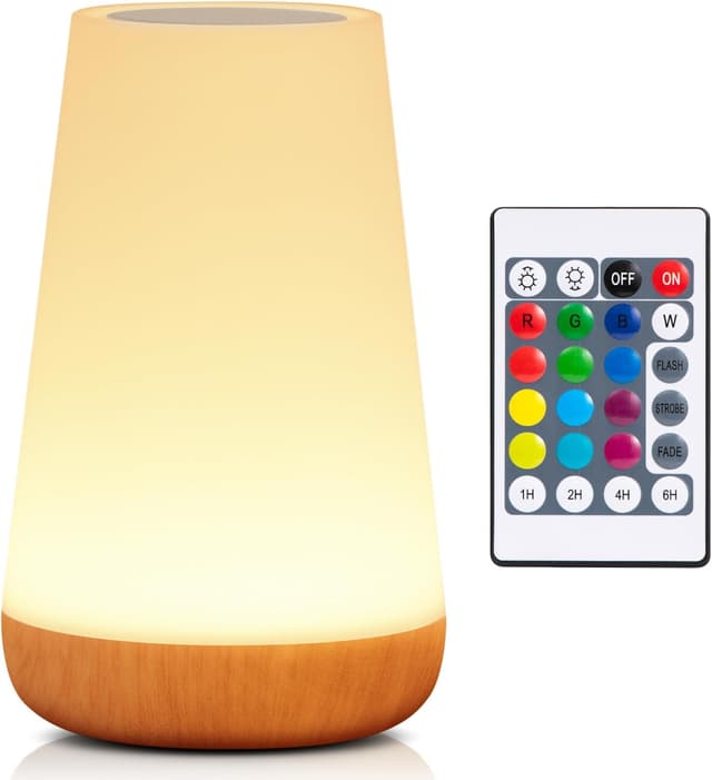 Detalle de Ledivion Night Light 13‑colour touch lamp 🛋
