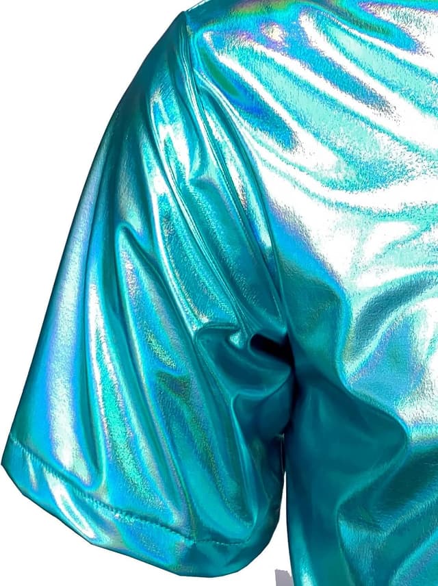 Thumbnail 5 de JOGAL Metallic Glänzend Bronzing Hemd für Party 🎉