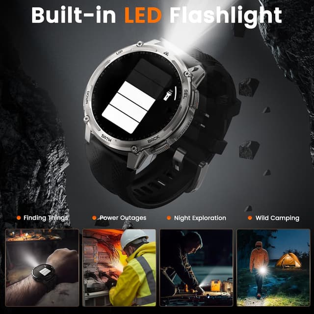 Detalle de KOSPET TANK T4C GPS smartwatch 1.5” AMOLED