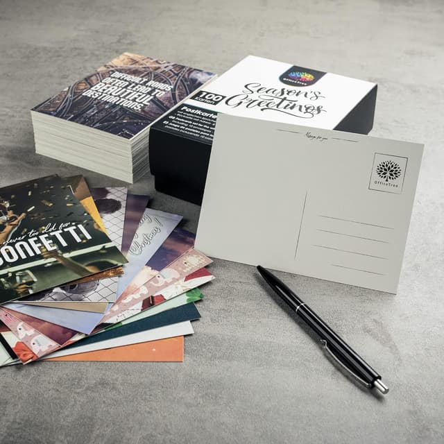 Detalle 2 de OfficeTree Lot de 100 cartes A6 avec 10 enveloppes ✉