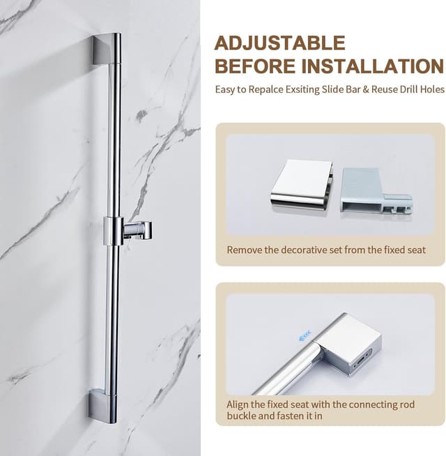 Thumbnail 4 de LakeBayMZC Asta Doccia Acciaio inox 70 cm