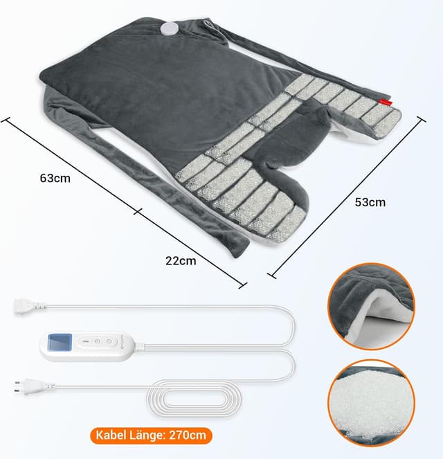 Thumbnail 6 de Comfytemp gewichtetes Heizkissen für Rücken, Schulter & Nacken mit 9 Wärmestufen und Abschaltautomatik