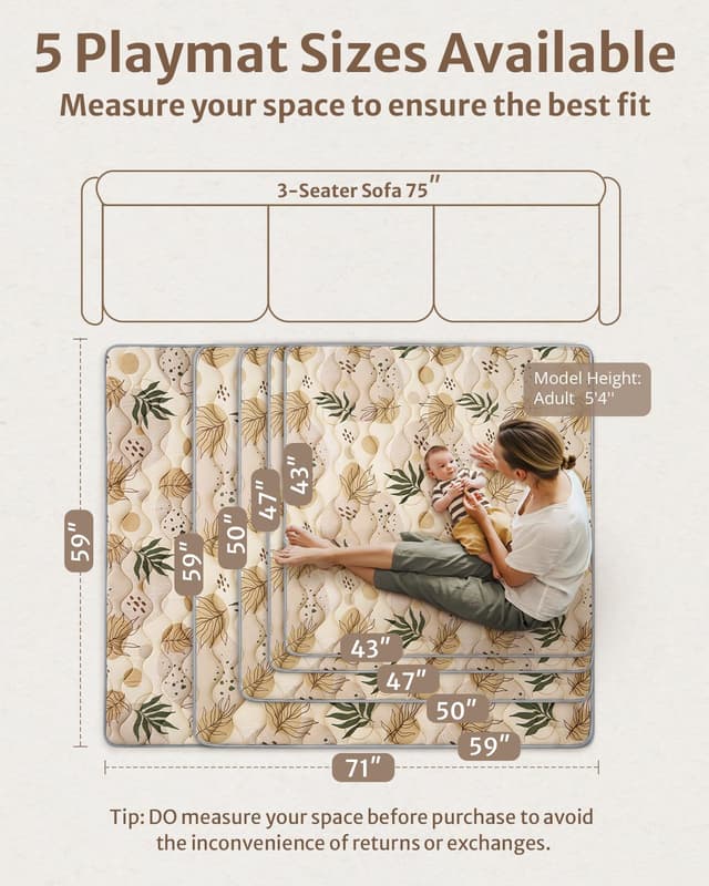 Thumbnail 2 de Blissful Diary 50x50 Baby Play Mat