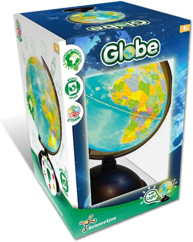 Detalle de Science4You Mappamondo Luminoso per Bambini +8 anni con atlante geografico e quiz