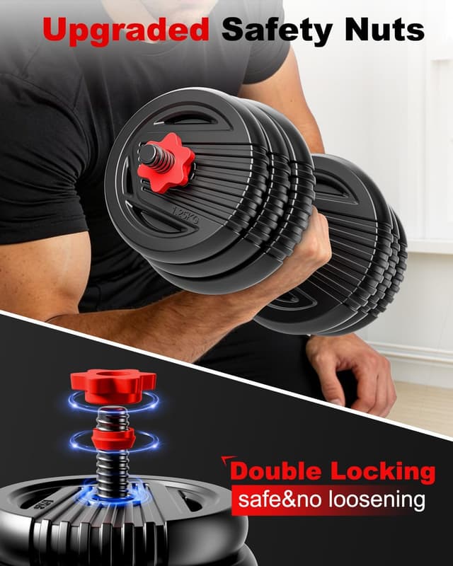Thumbnail 5 de UNNMIIY Adjustable Dumbbells 90 lbs 🏋