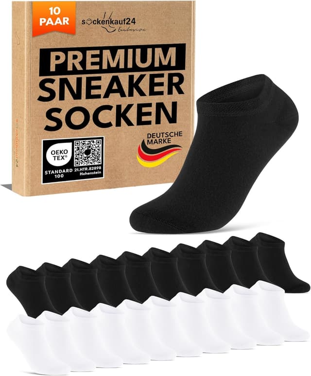 Detalle de 10 Paar Premium Sneaker Socken Herren & Damen
