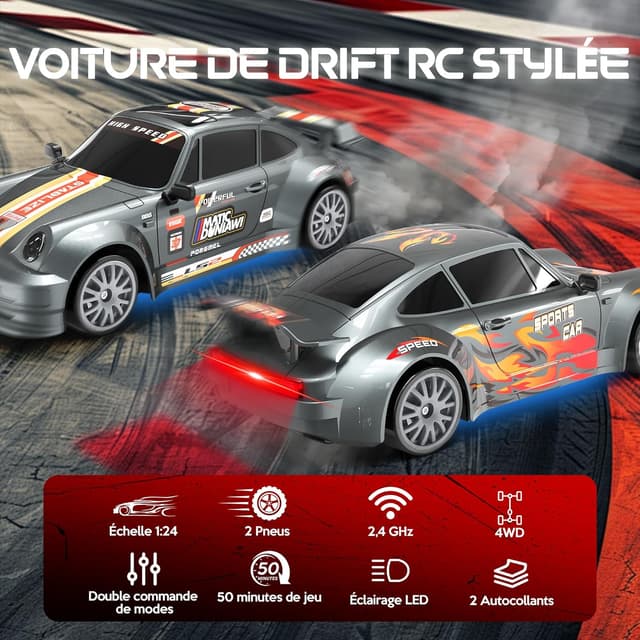 Thumbnail 1 de HappyGoLucky Voiture Télécommandée Drift 1:24 10-15KM/H