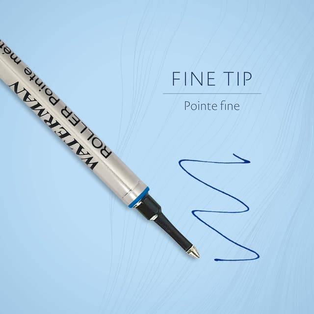 Detalle de Waterman ricarica per penna roller con punta fine e inchiostro blu (1 pezzo)