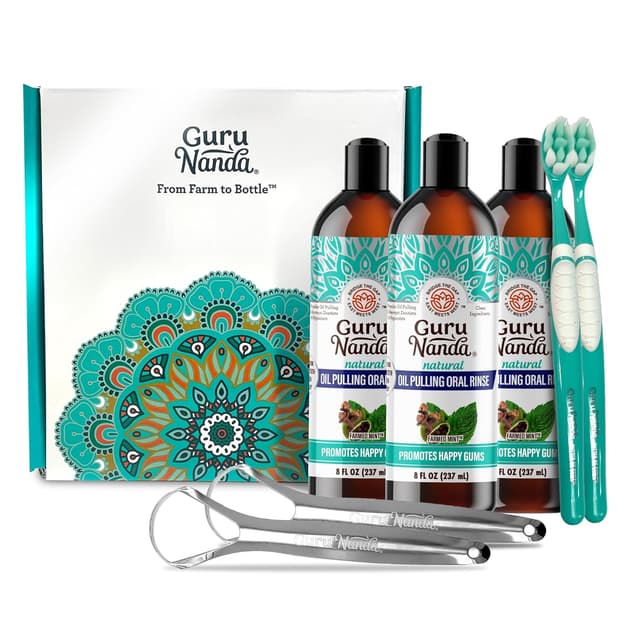 Imagen de GuruNanda CocoMint Oil Pulling Mouthwash 3×8 oz 🦷 en OfertitasTOP