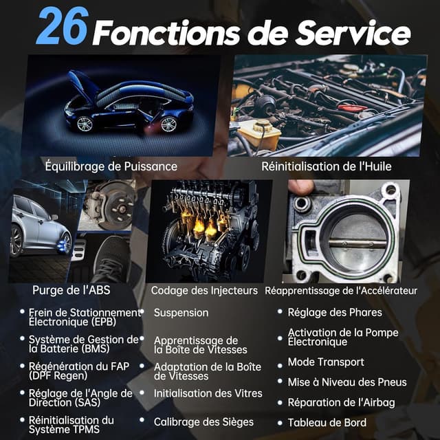 Detalle de XTOOL A30M Lecteur OBD2 26+ fonctions