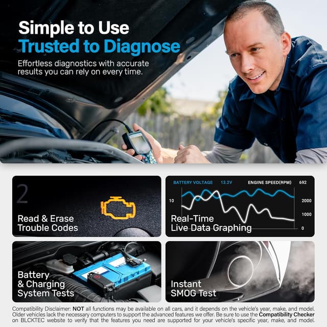 Detalle 2 de BLCKTEC 440 OBD2 Scanner 2.8" Screen