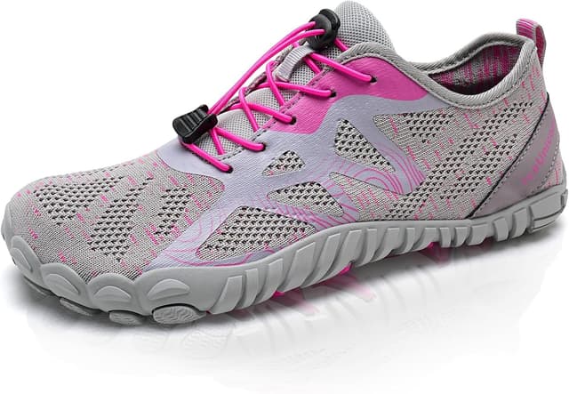 Detalle de IceUnicorn Barfußschuhe für Herren & Damen – Knit Minimalistische Traillaufschuhe mit breiter Zehenbox