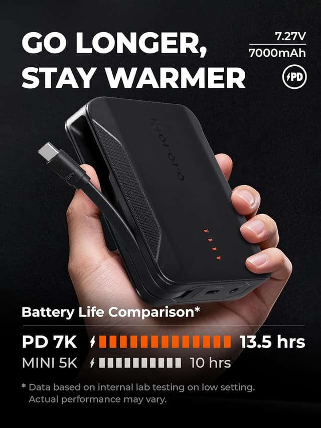 Detalle de ORORO Upgraded Battery Women’s Lightweight Heated Gilet with Heated Collar