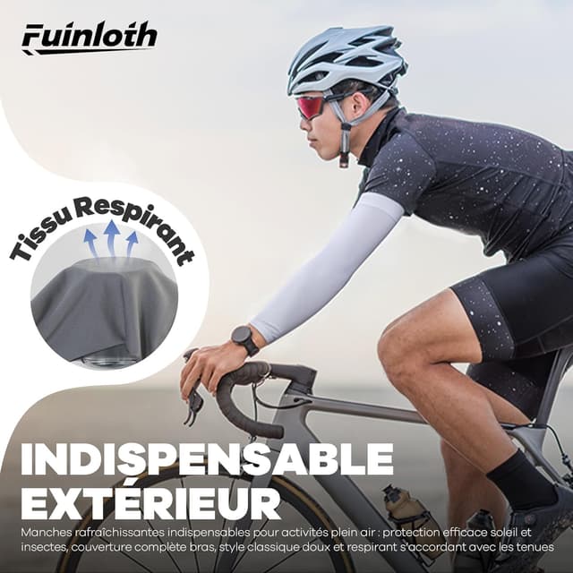 Thumbnail 6 de fuinloth Manchettes de bras anti-UV pour homme et femme (gaming, sport)