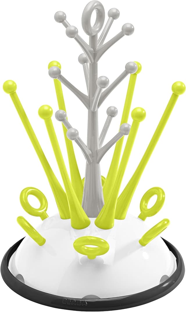 Detalle 2 de BÉABA Abtropfgestell für Babyflaschen – Platz für 6 Fläschchen inkl. Zubehör, abnehmbare Tropfschale (blau)