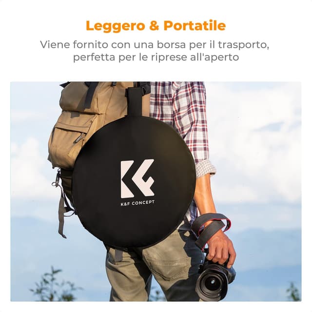 Thumbnail 4 de K&F CONCEPT 5 in1 Riflettore fotografico 60x90cm