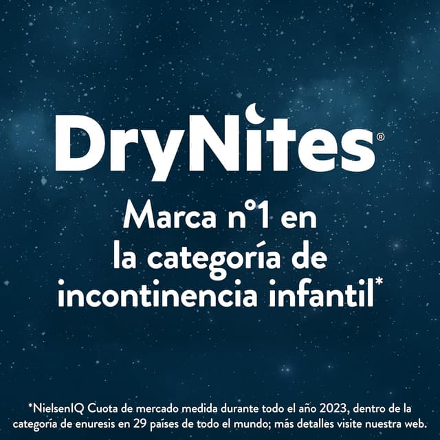 Detalle de Huggies DryNites Pañales Nocturnos Niño 4-7 💤 64 unidades