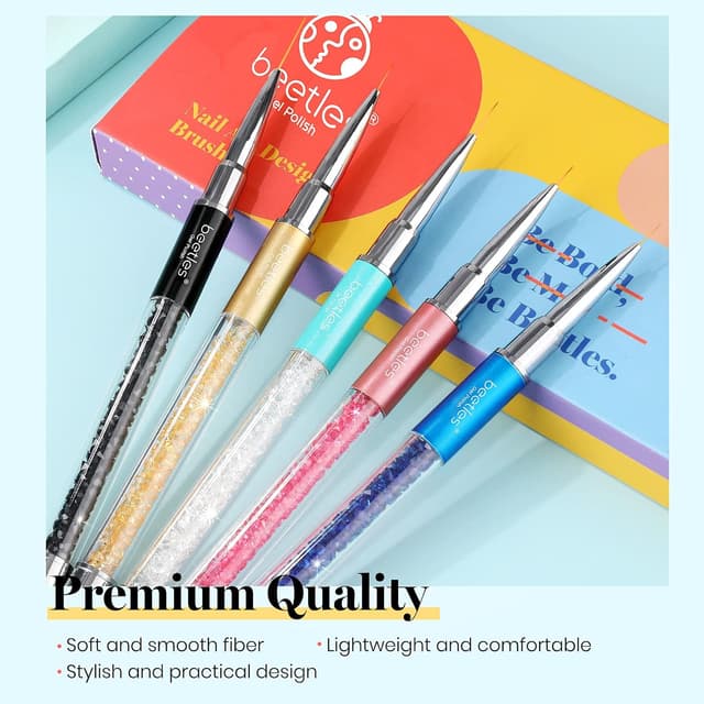 Thumbnail 6 de Beetles Gel Polish Nail Art Liner Brushes Set (5 Sizes) for Lines, Details & Rhinestone Placement