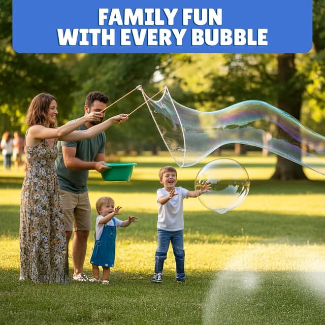 Detalle de Giant Bubble Solution Bubble Mix Powder (Makes 7 Gallons) — Kids Bubble Wands Bubble Soap Mix