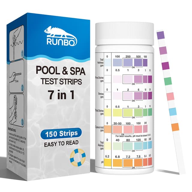Imagen de Tiras reactivas 7 en 1 para piscinas spa, 150 unidades en OfertitasTOP
