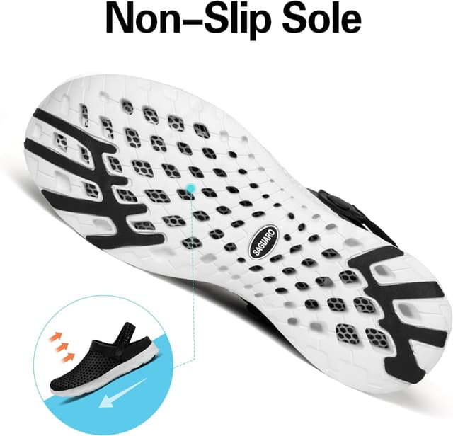 Detalle de SAGUARO Unisex Clogs Sommer-Hausschuhe für Garten & Strand (Gr. 36–48)