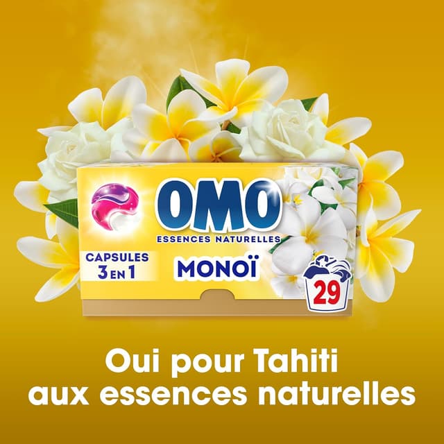 Thumbnail 6 de OMO Lessive capsules 3en1 Monoi — 87 lavages