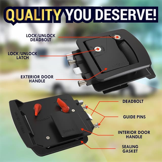 Thumbnail 4 de LATCH.IT RV Door Lock Replacement 3.5" x 4.5" 🔐