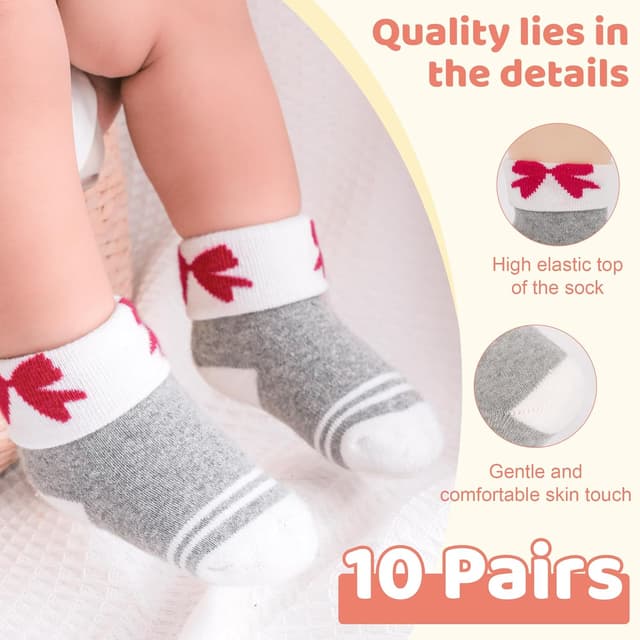 Thumbnail 3 de TRAMLE Baby Socks Cotton Warm Newborn 10 Pairs