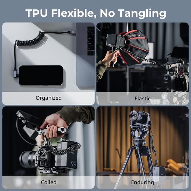 Detalle 2 de SMALLRIG 4792 USB‑C Spiralkabel 100 W