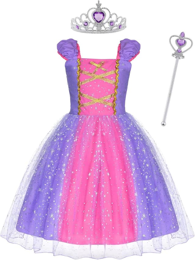 Detalle de ACWOO Vestito principessa Rapunzel 120 cm