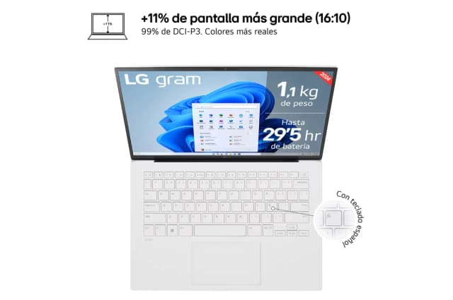 Detalle 2 de LG gram 14Z90S-G.AA74B 14" 16 GB RAM, Core Ultra 7