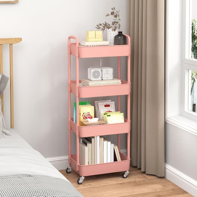 Thumbnail 4 de Sywhitta 4-Tier Rolling Utility Cart 4-Tier