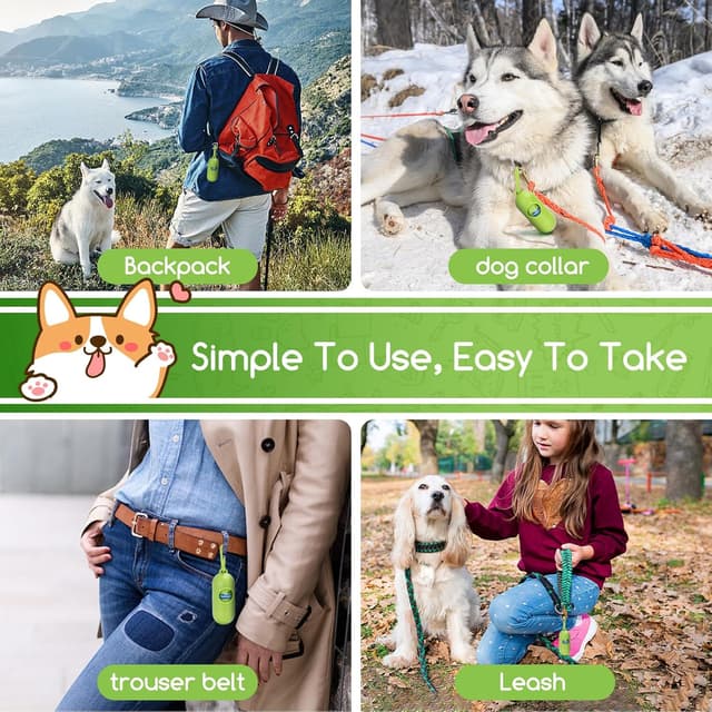 Detalle 2 de Sacs à crottes pour chien Nobleza (240 pièces) avec 1 distributeur, extra épais, étanches et inodores