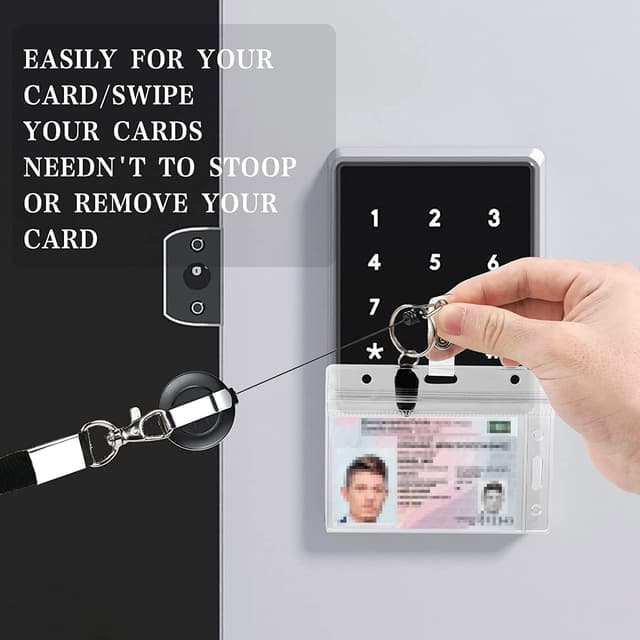 Detalle de Vicloon set cordino retrattile con portacarte e porta badge impermeabile (6 pezzi)