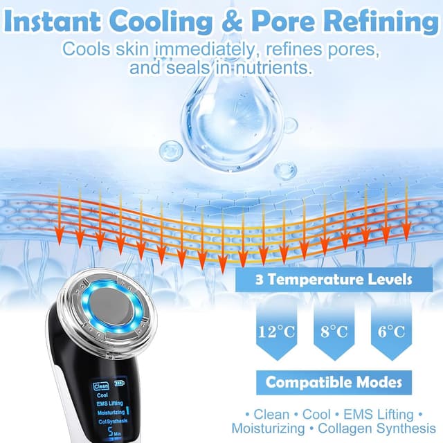 Detalle 1 de Lychico Facial Massager, 8-in-1 anti-wrinkle