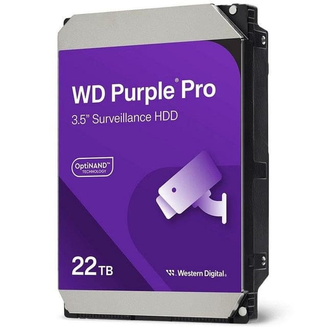 Detalle de WD Purple Pro 3.5" 22TB HDD 📀 Alta Fiabilidad y Velocidad