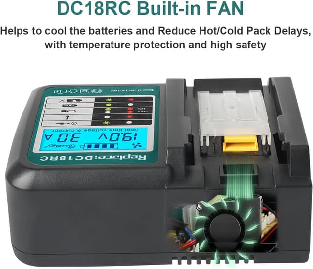 Detalle 2 de Powarobor DC18RC 18V Schnellladegerät 18 V