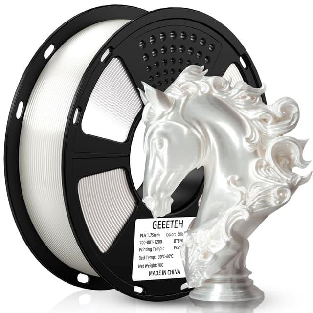 Thumbnail 6 de Geeetech PLA Filament 1,75 mm (2 Spulen, Weiß/Schwarz) – für sauberes Drucken im Temperaturbereich 190–220 °C