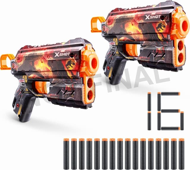 Detalle 2 de XSHOT SKINS Flux Jurassic World Dart Blaster (8 Darts) von ZURU